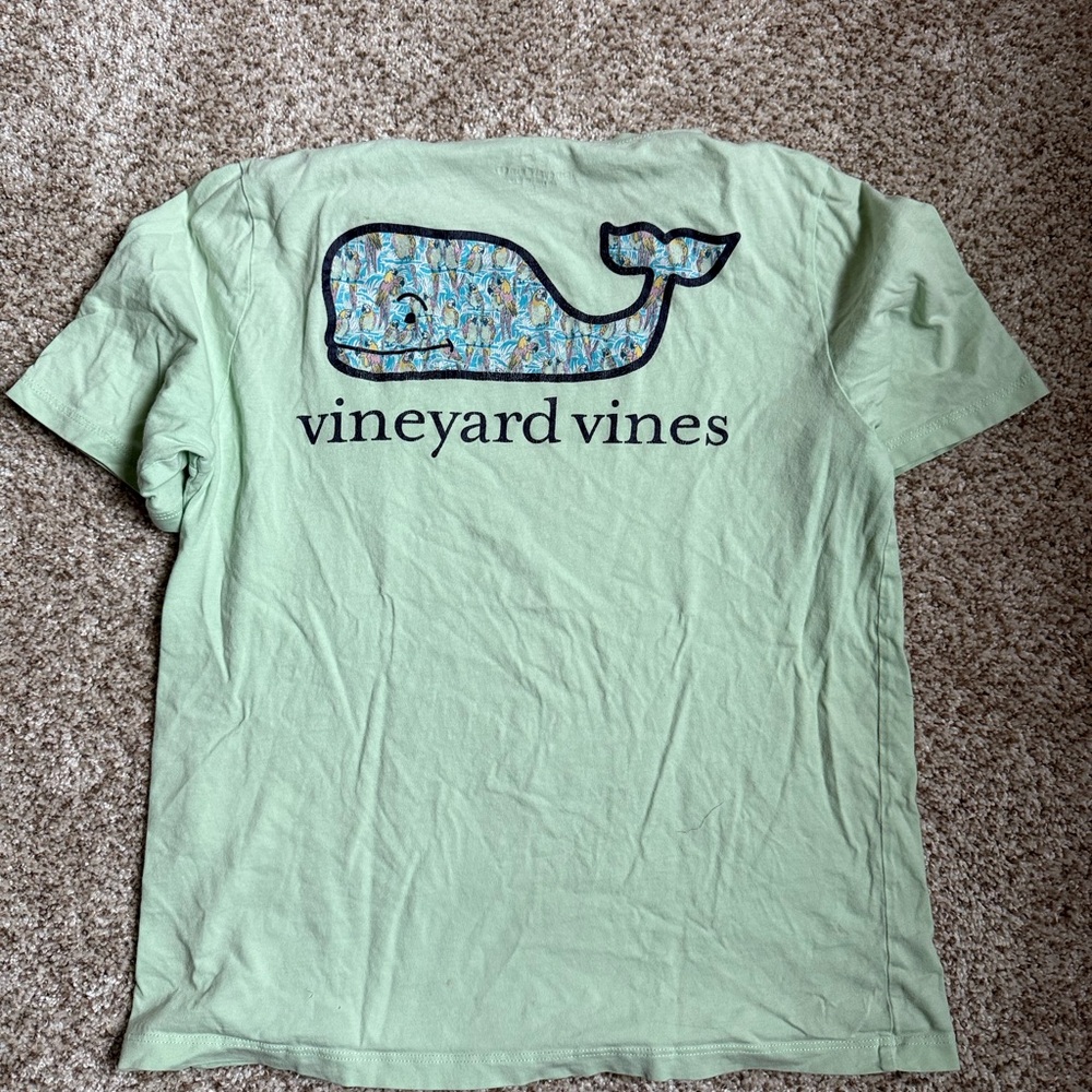 Vineyard Vines Boys Mint Green Logo Tee